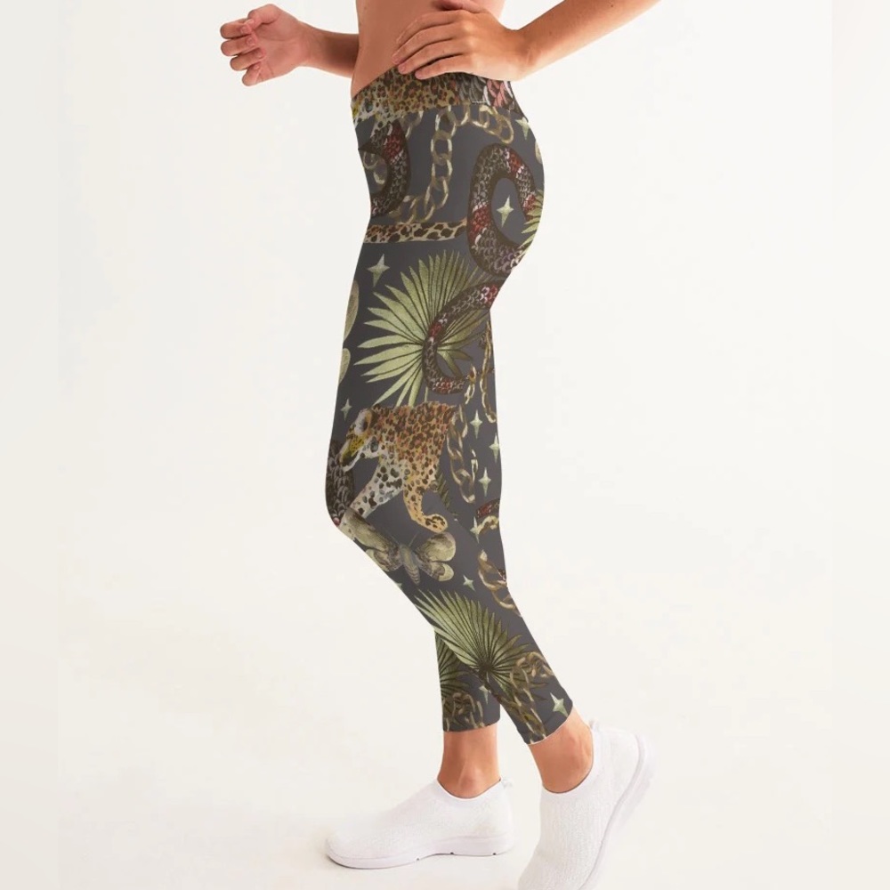 Smooth Moves Seamless Yoga Sports Tights Vintage Jaguar Jungle Yoga Bitch NWT